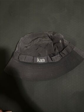 Kith Navy-Black Bucket Hat with Embroidered Logo